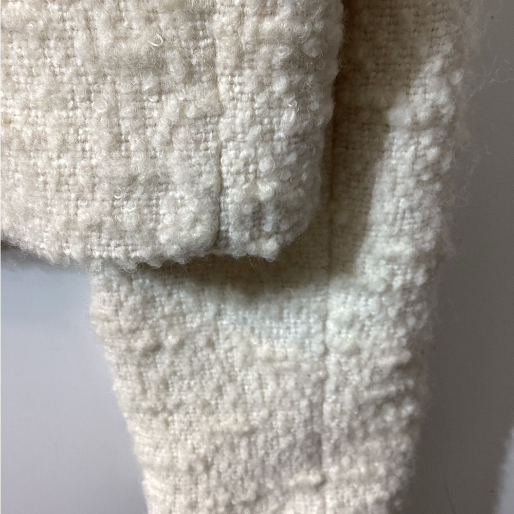 Frame Cropped cotton-blend bouclé-tweed jacket In Cream - Picture 16 of 17